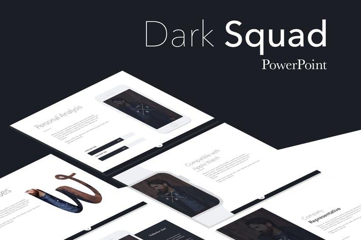 暗黑风格ppt商业模板dark squad powerpoint template