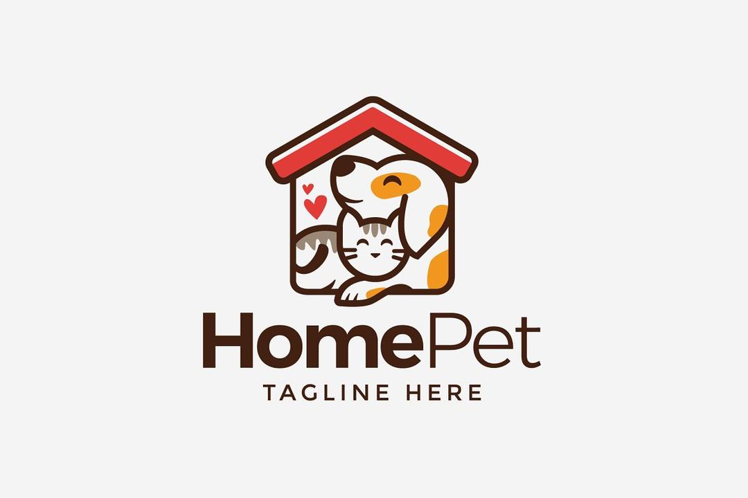 设计星素材分享平台 宠物店标志 家庭宠物标志 home pet logo