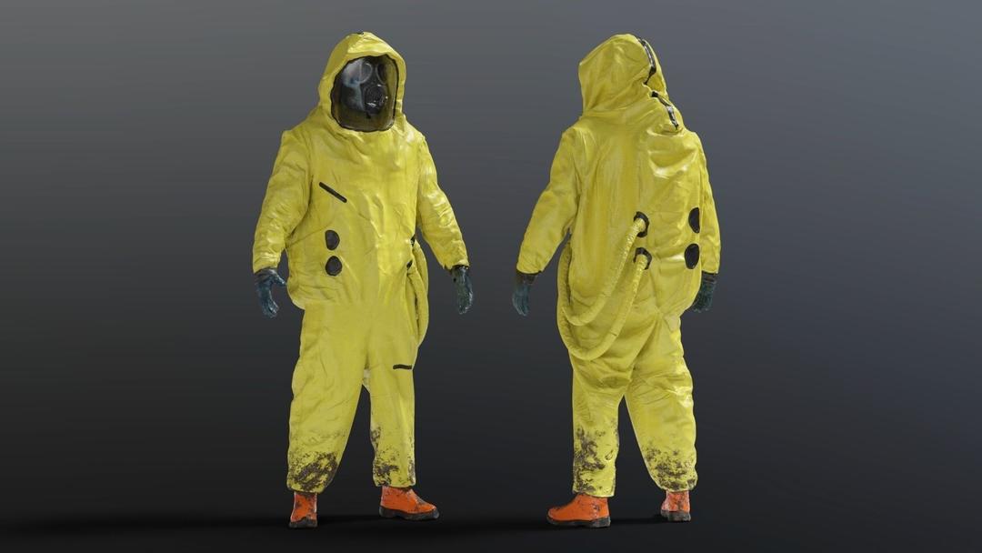 hazmat suit nbc 3d model 细菌防化服 新冠肺炎防化服模型 次时代