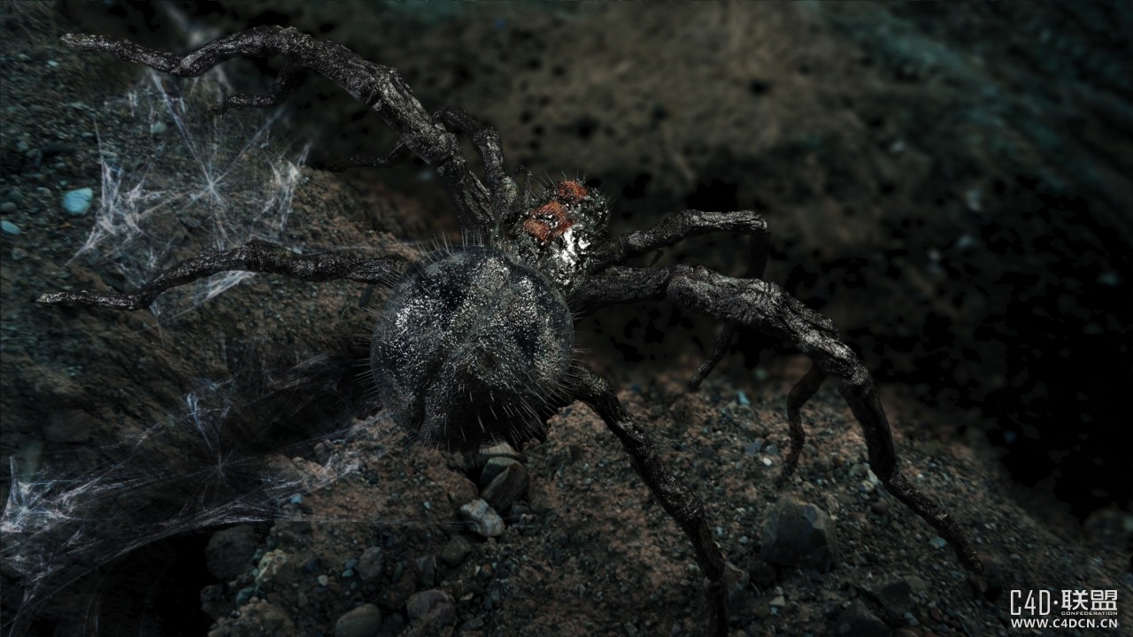 cinema4d巨型蜘蛛建模合成教程giantspidercompositingincinema4d