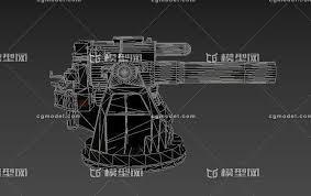 日式海军舰炮 船舰短炮塔 Max+OBJ