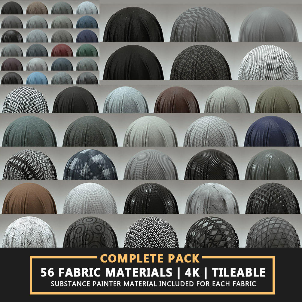 Gumroad Fabric Materials COMPLETE PACK 4K Tileable
