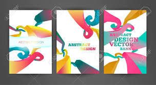 Set of bright graphic business projects templates