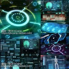 AE模板-高科技科幻信息图表HUD人体人脑机器屏幕科幻图形元素包