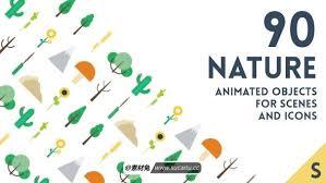 90款自然植物元素动画设计 90 Animated Nature Elements