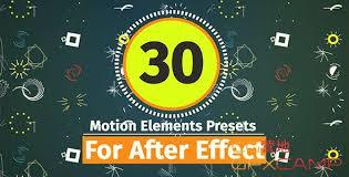 AE预设30种图形动画元素Motion Element预设带教程