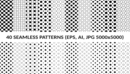 EPS, PNG, JPG Patterns - Monochrome Seamless-缩略图