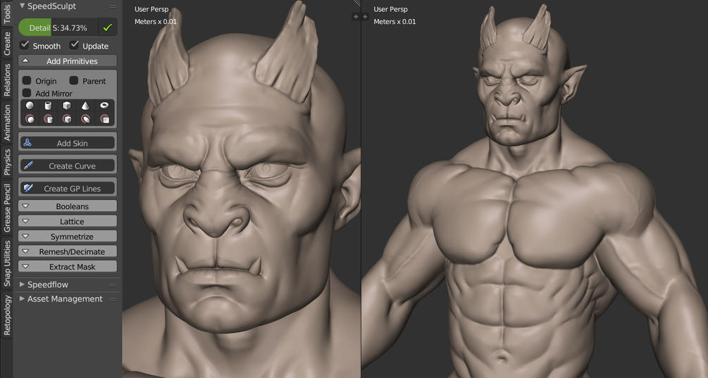 模型雕刻建模插件Speedsculpt – Blender插件-魔酷网