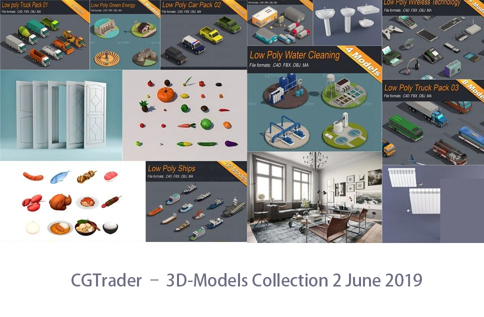 CGTrader 低聚等距游戏模型集合2019-6-2  CGTrader – 3D-Models Collection 2 June 2019