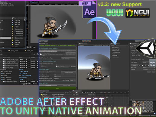 AE To Unity v2.8 – Unity导入AE软件动画系统