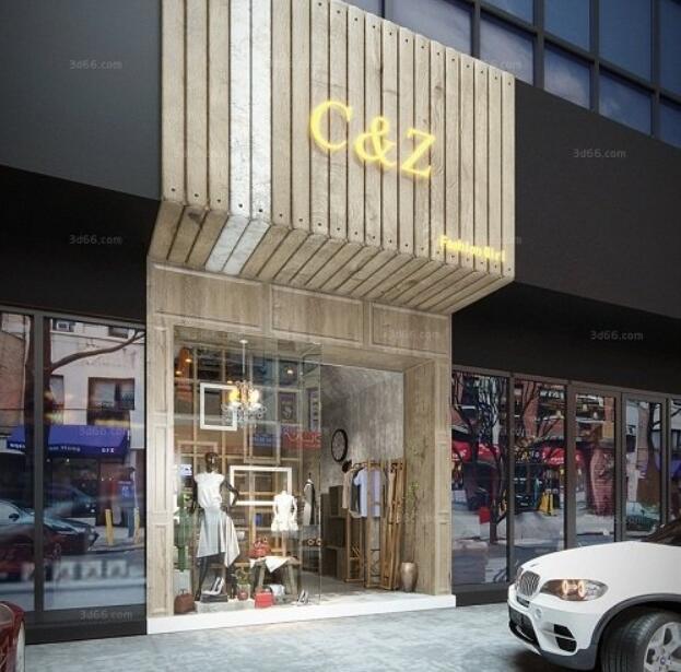 服装店门店室内模型 室外门店设计模型Fashion Shop 13 