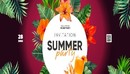 夏季派对热带植物饮料海报Summer Party Invitation V16 2019 PSD Flyer Template-缩略图