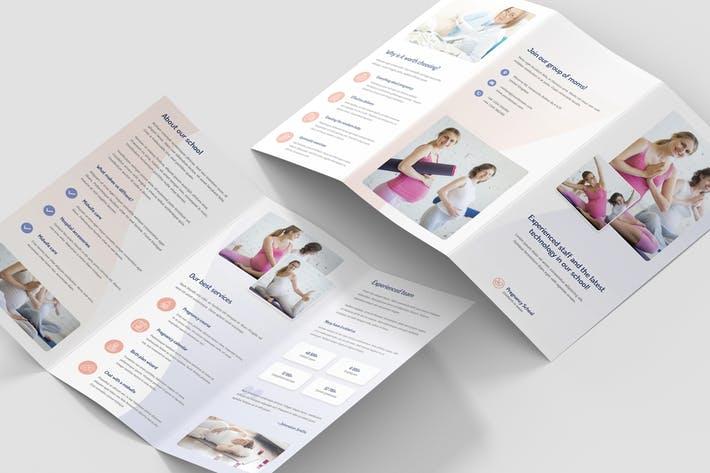 缺产妇培训机构三折页Pregnancy School – Brochures Bundle Templates