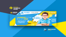 教育培训学校Facebook封面模板Geniekids School Facebook Cover Photoshop Template-缩略图