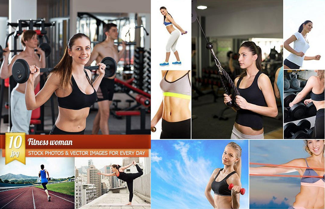 健身运动人物照片Fitness woman, 10 x UHQ JPEG