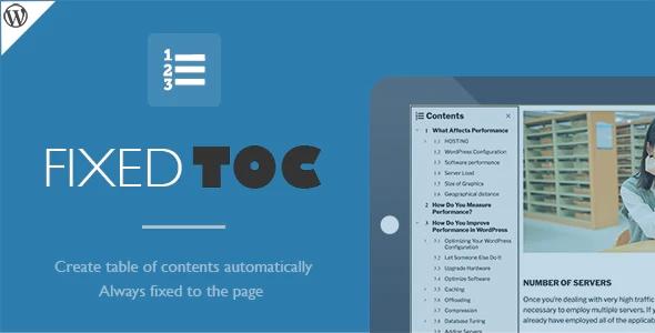 CodeCanyon - Fixed TOC v3.1.15 - table of contents for WordPress plugin - 726467