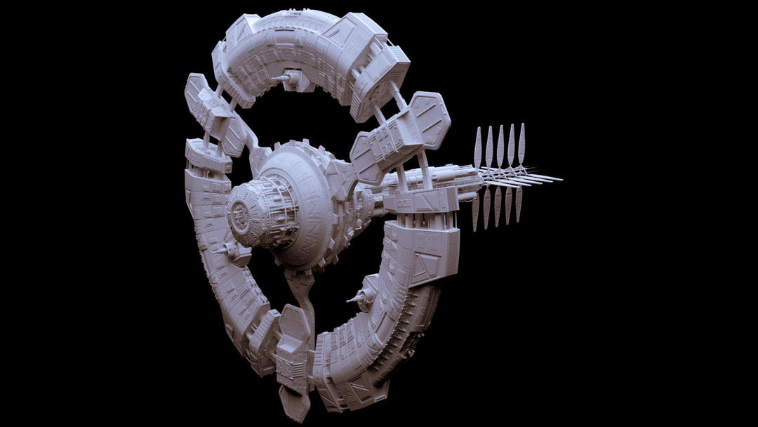 Station - 科幻太空空间站精细3D模型