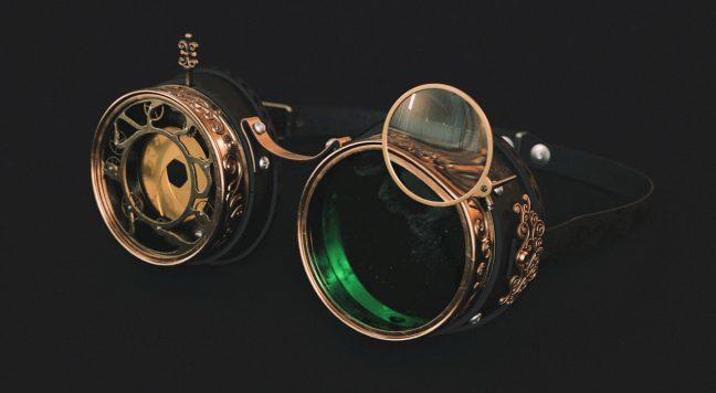 设计星素材分享平台c4d科幻眼镜蒸汽朋克护目镜模型c4d 3d Model Steampunk Goggles V1