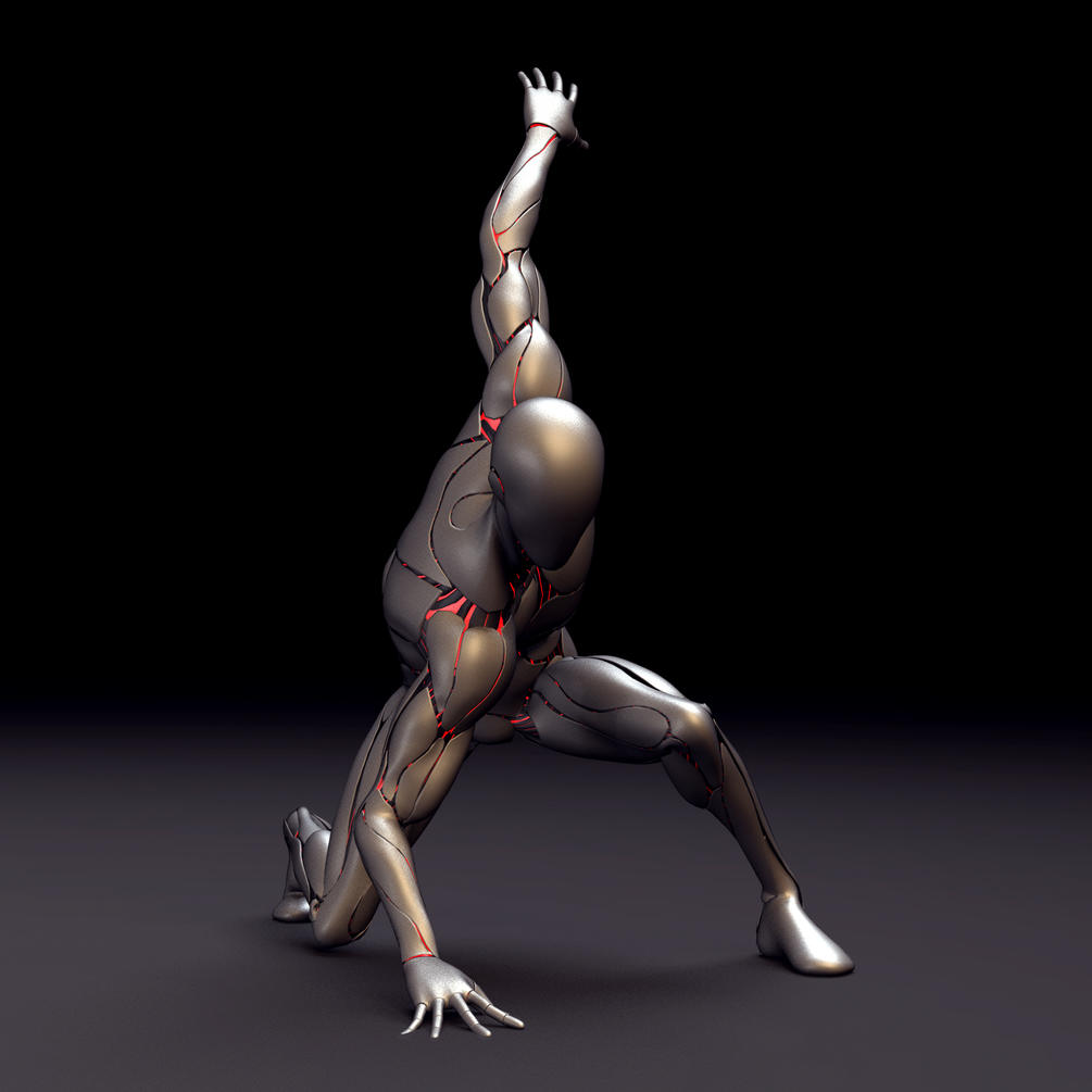 电子人MAYA绑定模型 cyborg 3d model 