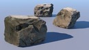 石头 石块 岩石3D模型 Yard Rock C4D模型 写实石头模型-缩略图