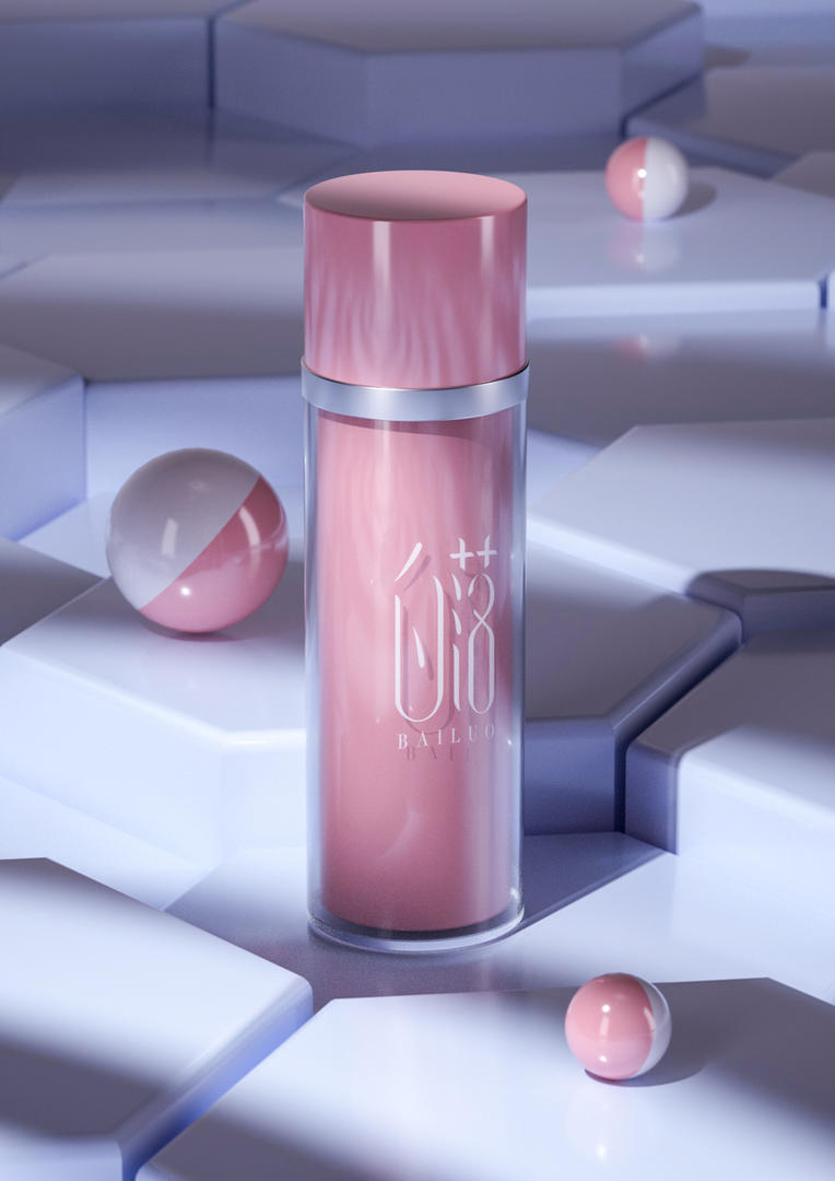 C4D Octane化妆品产品渲染场景模型工程 