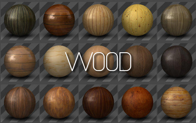 53个C4D木材材质球合集 WOOD TEXTURES FOR CINEMA 4D 