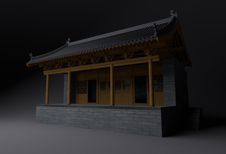 古建筑模型：戏台C4D模型 Stage,3D模型 