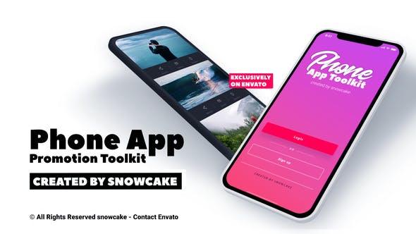 设计星素材分享平台phone App Promotion Toolkit苹果iphone X样机移动程序app演示三维iphone手机app宣传展示 动画场景片头