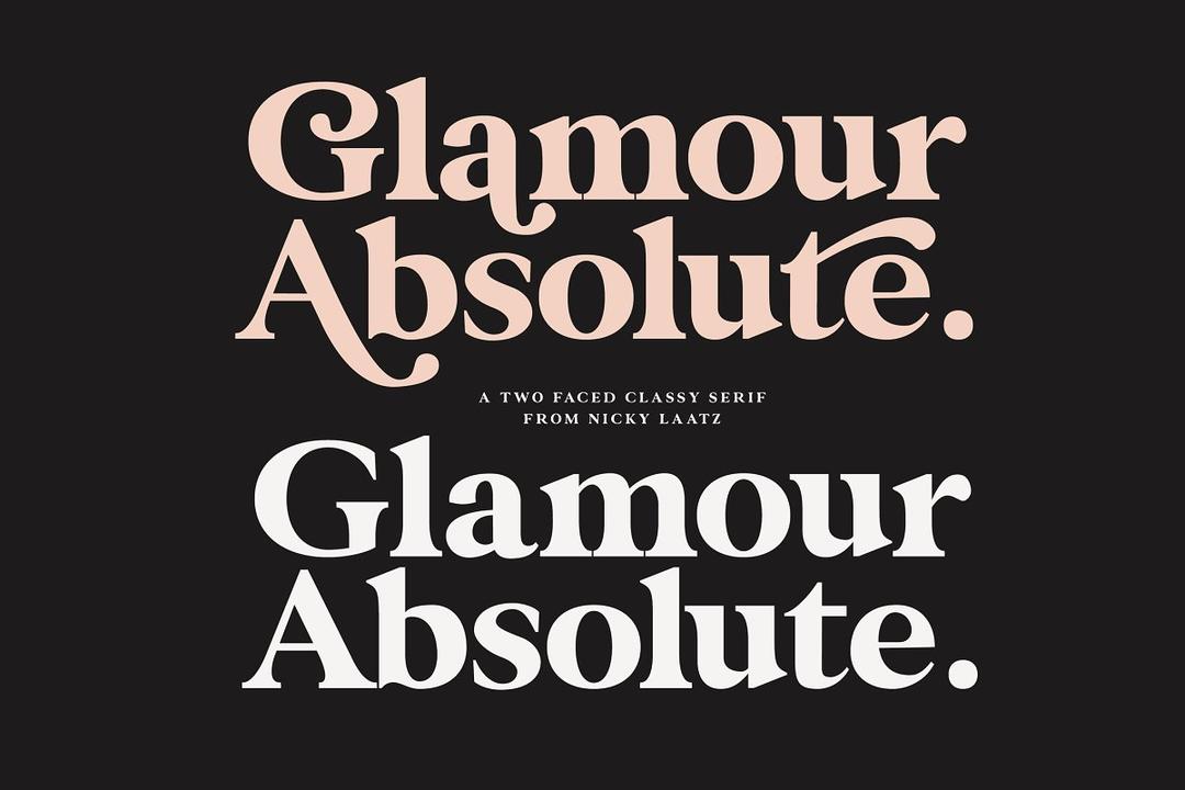 Glamour Absolute Modern/Vintage Font （3款字体版）