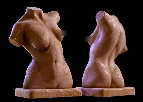 设计星素材分享平台female Anatomy Sculpture 3d Model 女性解剖雕塑模型