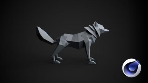  Learn Cinema 4D: Low Poly Wolf 课程+项目文件+带字幕