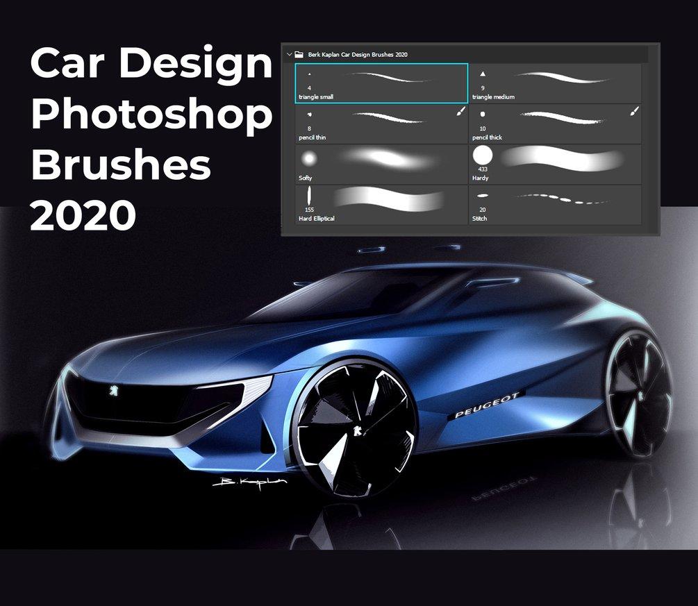 Photoshop Brushes - Car Design 2020 汽车工业设计插画手稿笔刷