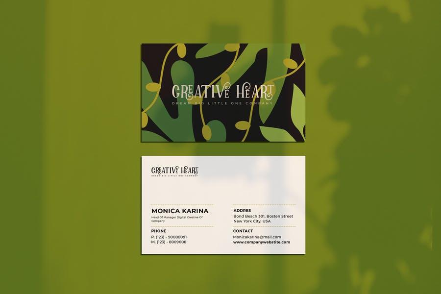 Kreative Visitenkarte 创意名片 植物风名片模板 时尚女性名片模板 花店名片