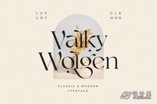 Valky Classic Modern Typeface 优雅英文字体 女性品牌字体