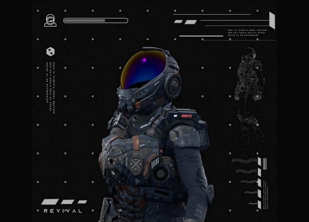次时代宇航员 复兴宇航服 科幻宇航服 航天服 科幻电影宇航员Revival Space Suit 