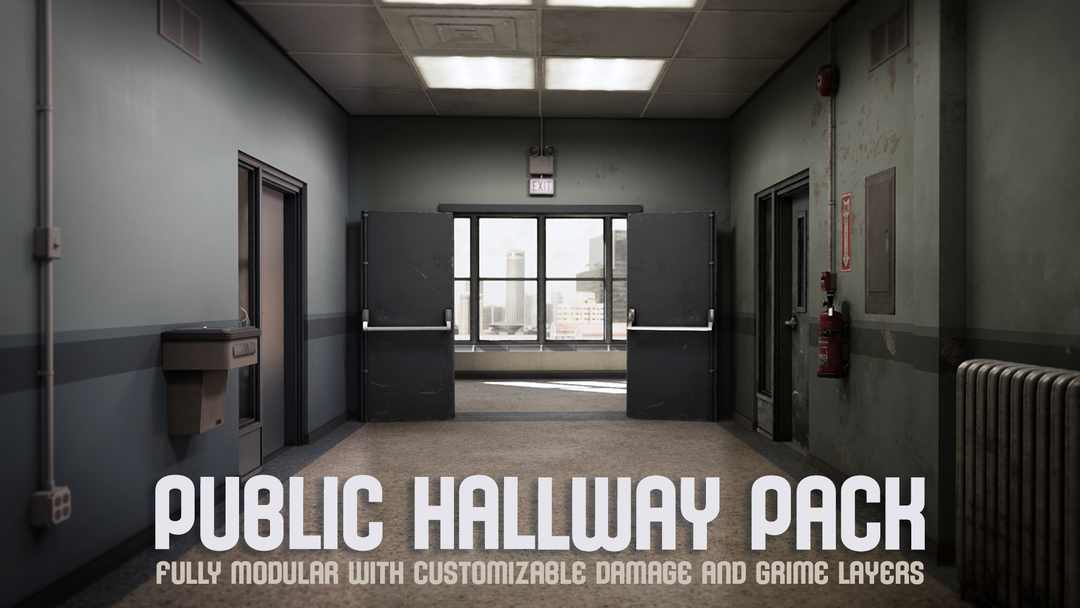 公共走廊场景模型Public Hallway Pack 4.25