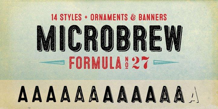 Microbrew Font Family - 16 Fonts  