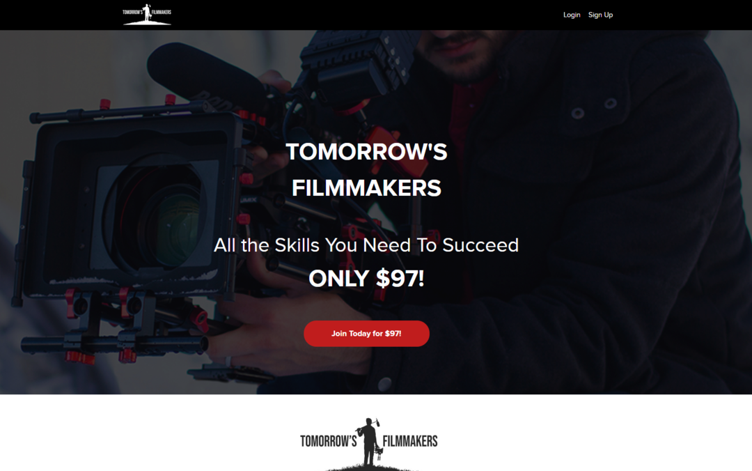 Tomorrow’s Filmmakers Course By Justus McCranie 2021