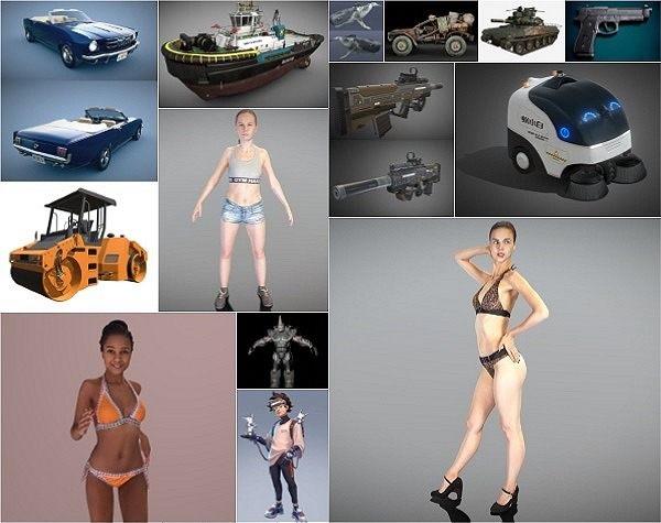 PBR Game 3D-Models Bundle 3 January 2023