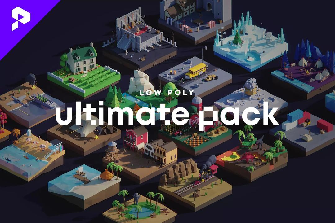 Low Poly Ultimate Pack v7.0 低多边形低聚场景模型合集