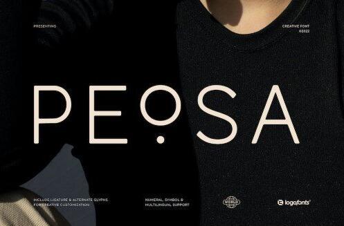 Peosa - Modern Font 时尚品牌字体