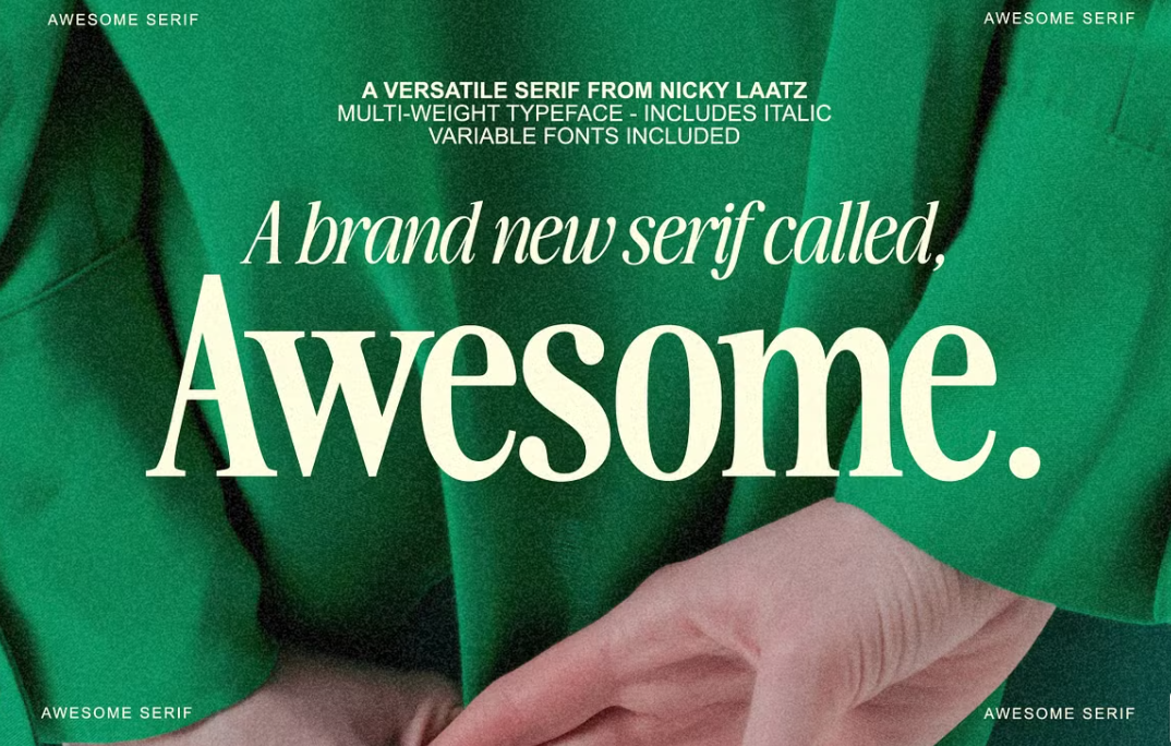 英文衬线字体系列 The Awesome Serif Family (32 Fonts)