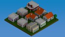 低面卡通小区房子C4D模型 Low-Poly Community house-缩略图