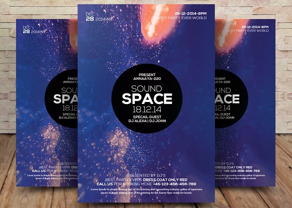 CM - Sound Space Party Flyer Template 2183509
