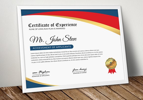 Company Word Certificate Template 2555023