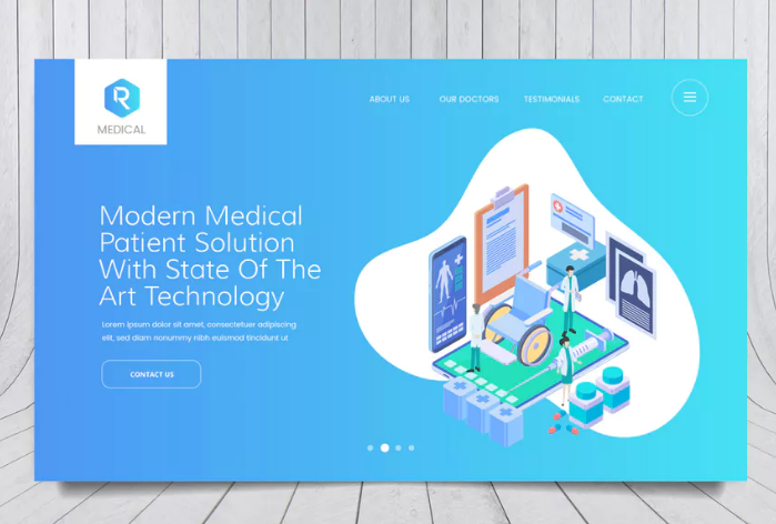 Medical Web Header PSD And Vector Template Vol. 04