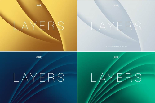 Layers | Wavy Curves Backgrounds | Vol. 03