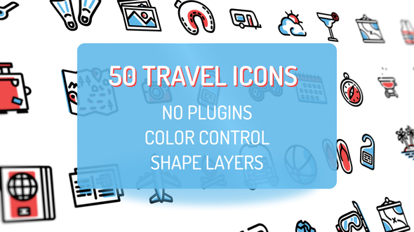 Travel Holiday Flat Icons 21582943