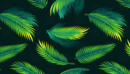 Tropical palm leaves - seamless pattern-缩略图