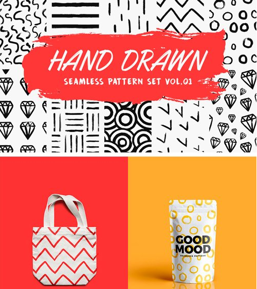 CM 1256151 - Hand Drawn Pattern Set Vol.01